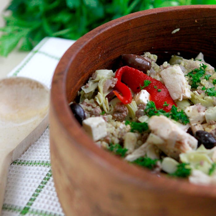 Greek Quinoa Chicken and Lamb