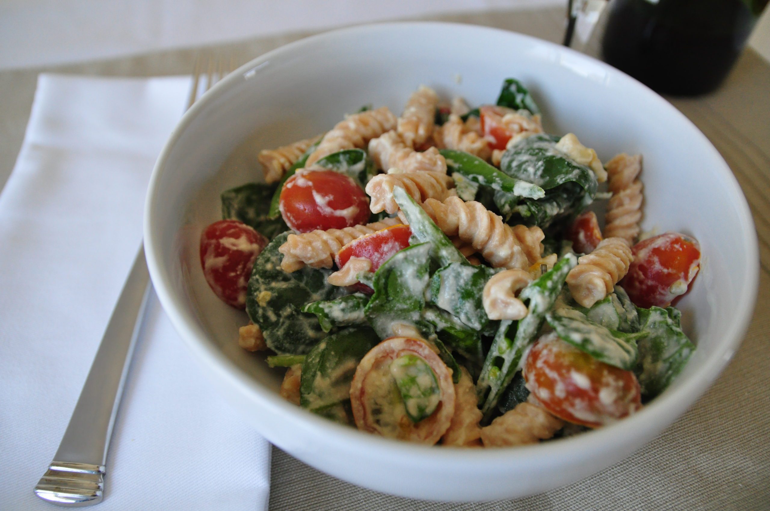 Red Lentil Rotini with Lemony Ricotta, Peas and Greens Ancient Harvest