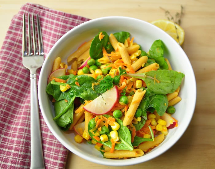 Spring Penne Salad with Lemon and Thyme