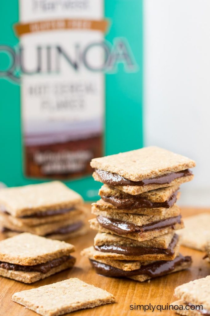 Peanut Butter Quinoa Crackers + Homemade Nutella Sandwiches