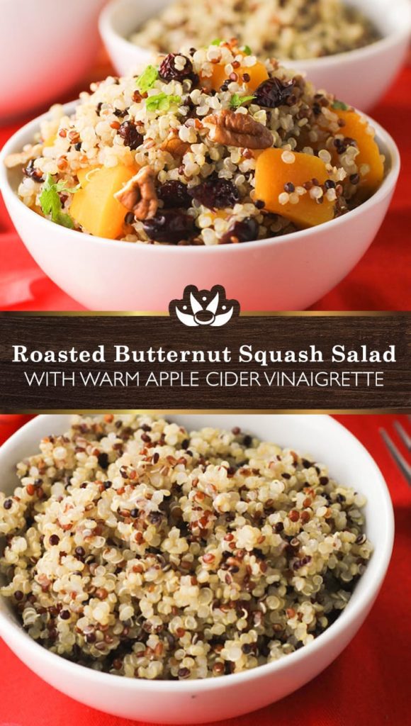 Roasted Butternut Squash Salad with Warm Apple Cider Vinaigrette