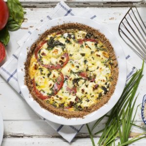 Gluten-Free Savory Summer Tart with Quinoa Crust