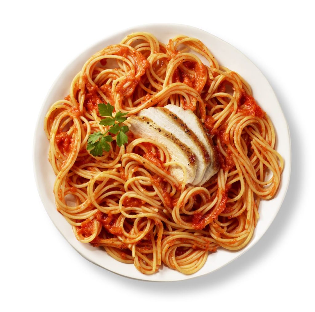 Roasted Red Pepper Spaghetti