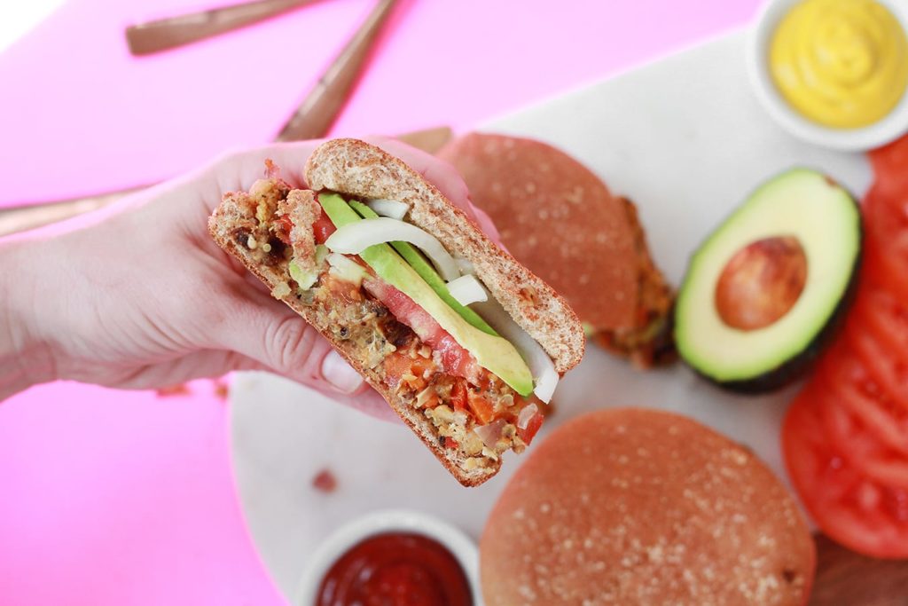 Vegetable Quinoa Chickpea Burgers