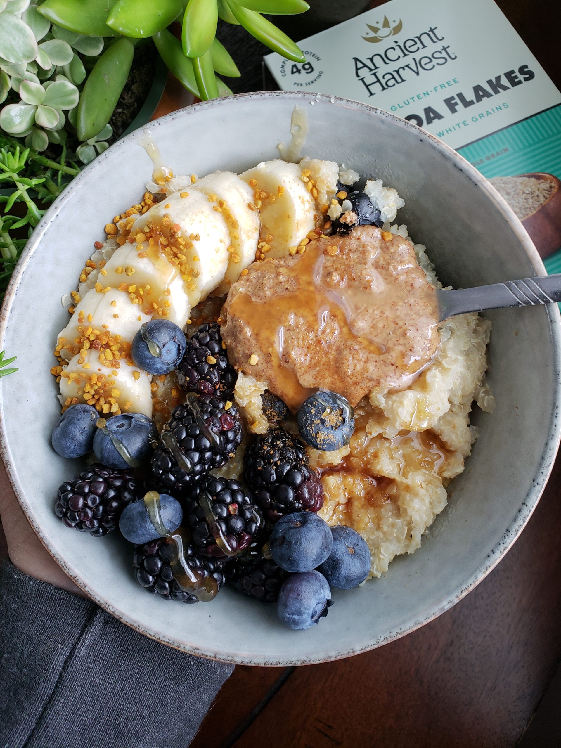 Banana and Almond Butter Quinoa Flakes - Ancient Harvest