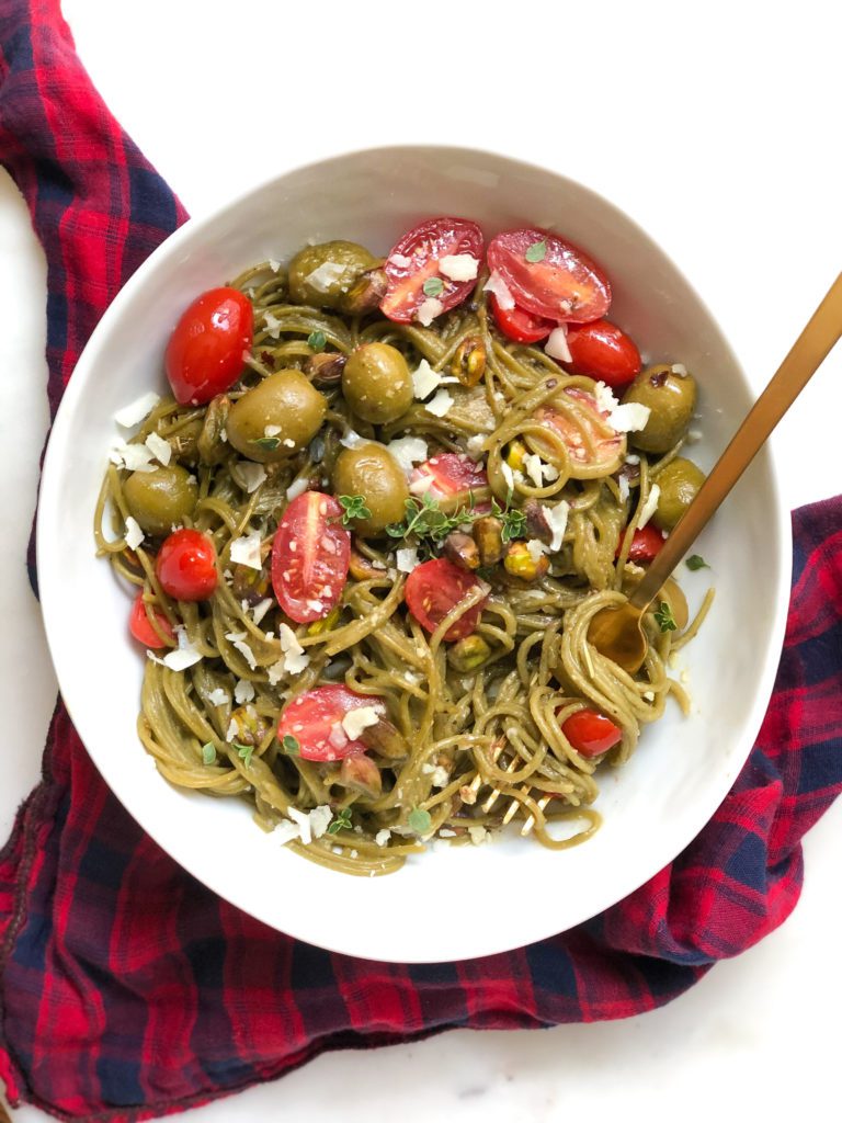 Pistachio Herb Veggie Spaghetti