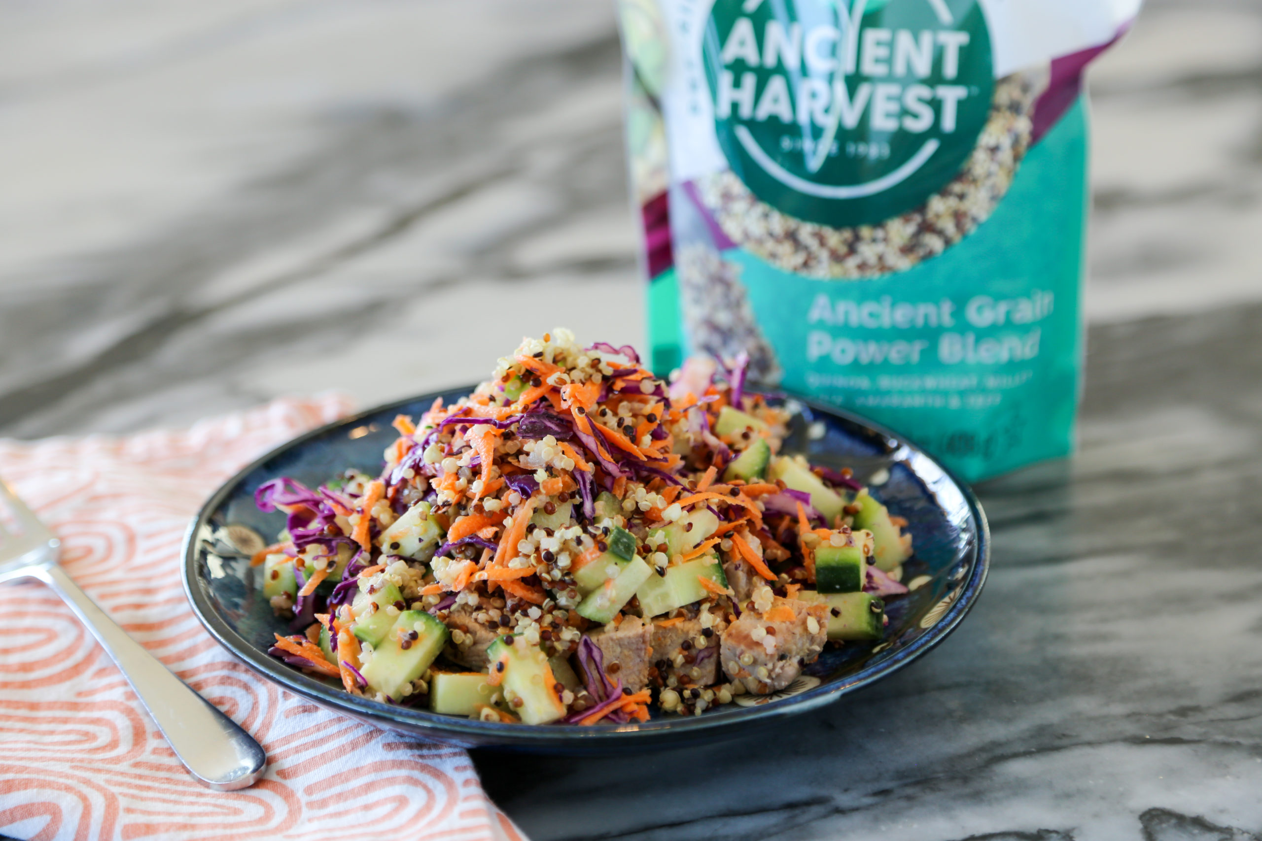 Ancient Grain Power Blend Veggie Tahini Salad Ancient Harvest