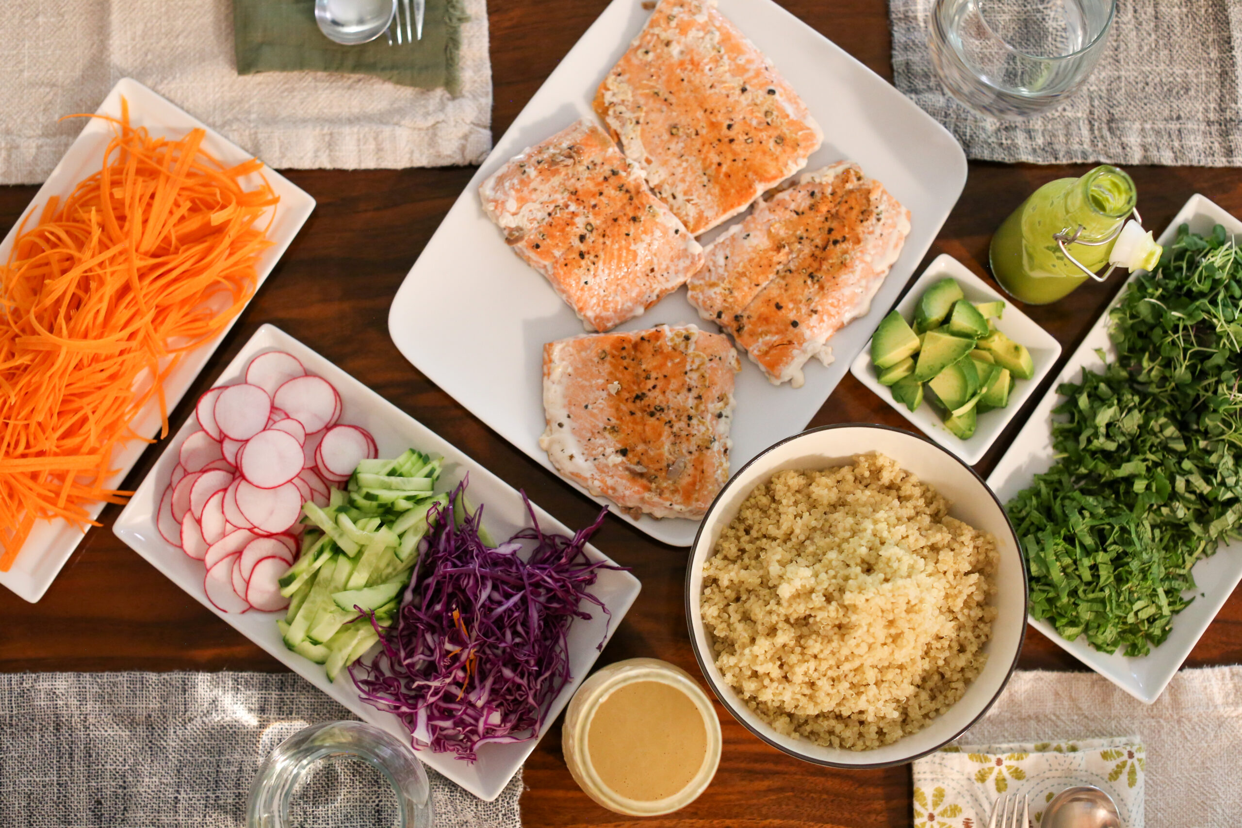 Salmon Bowl With Veggies And Quinoa - Ancient Harvest