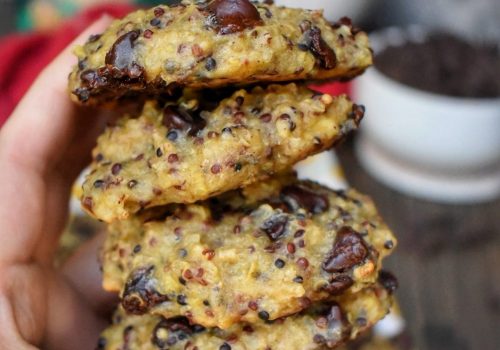 Chocolate and banana quinoa cookies