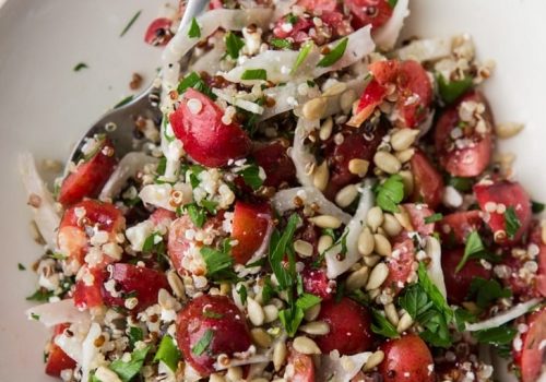 Cherry Salad with Quinoa and Fennel