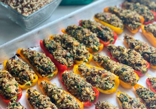 Chicken & Quinoa Stuffed Baby Bell Peppers 1