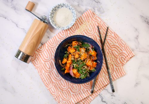 Roasted Sweet Potato, Kale and Quinoa Salad