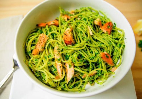 pesto salmon pasta 1