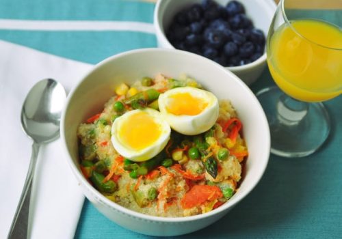 Savory Spring Vegetable Breakfast Porridge